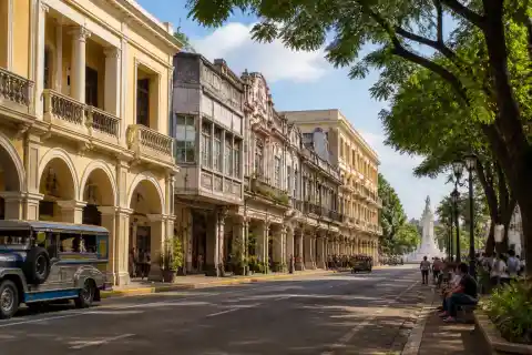 Calle Real historic commercial façades in Iloilo City