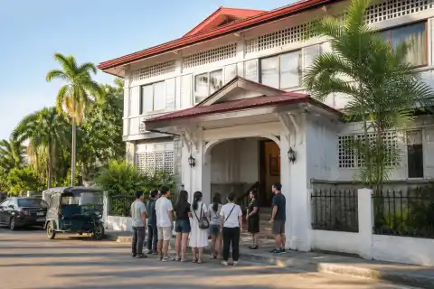 Exterior of Sto. Niño Shrine and Heritage Museum on Real Street, Tacloban with visitors outside