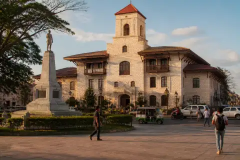 Zamboanga City Hall façade with central tower and civic plaza