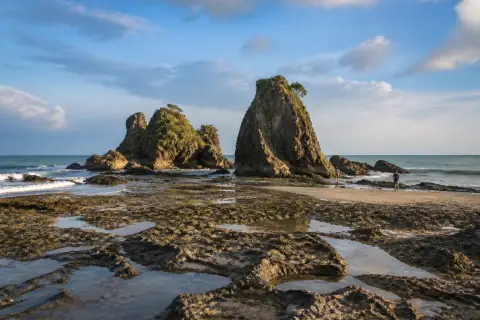 Aniao Islets rock formations off Diguisit Beach, Baler