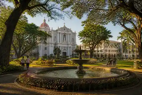 Gaston Park fountain with St. Augustine Cathedral in Cagayan de Oro