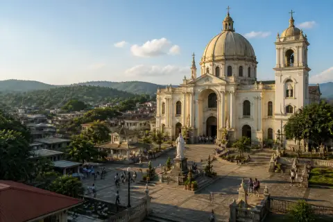 Antipolo Cathedral and plaza with visitors