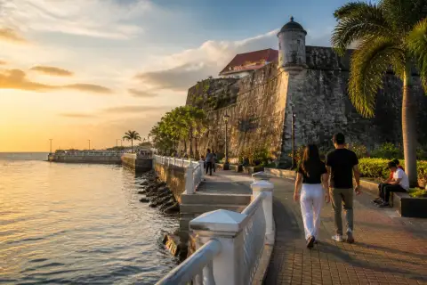 Fort Pilar and Paseo del Mar waterfront at sunset in Zamboanga City
