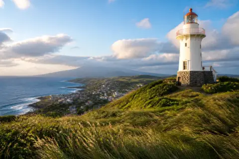 Basco Lighthouse on Naidi Hills overlooking Basco town and the sea