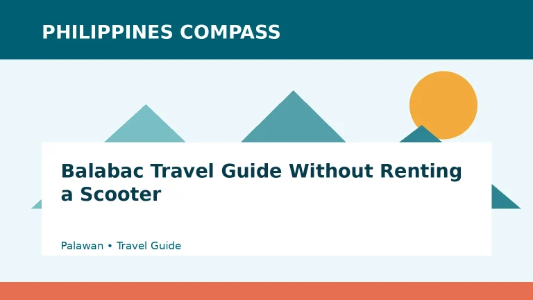 Balabac Travel Guide Without Renting a Scooter Philippines travel guide