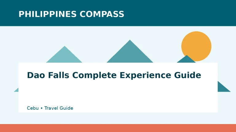 Dao Falls Complete Experience Guide Philippines travel guide